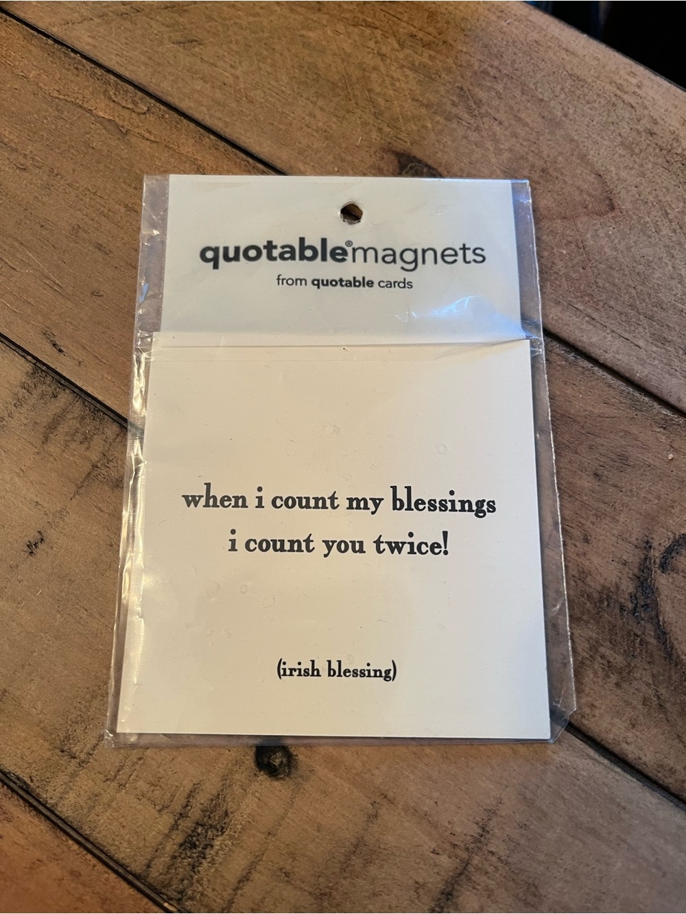 NWT quotable magnets "when I count my blessings" Irish Blessing